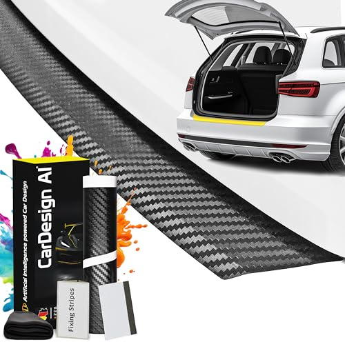CarDesign AI Stötfångarskydd lämplig för BMW 2 & M2 U06 AT Active Tourer 2021–2028 (minivan): Set med passande lackskyddsfilm, reptålighet för bagageutrymme/stötfångare bil (kolsvart)