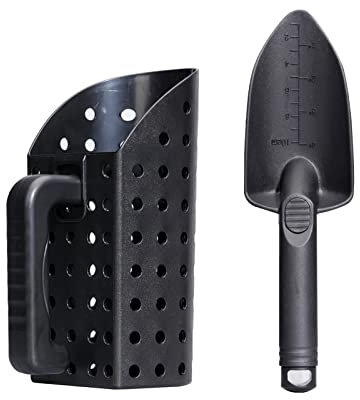 Metal Detecting Sand Scoop Set Portable Ergonomically Sturdy ABS Plastic Sand Scoop and Trowel for Metal Detecting, Beach Shelling, Sand Sifter