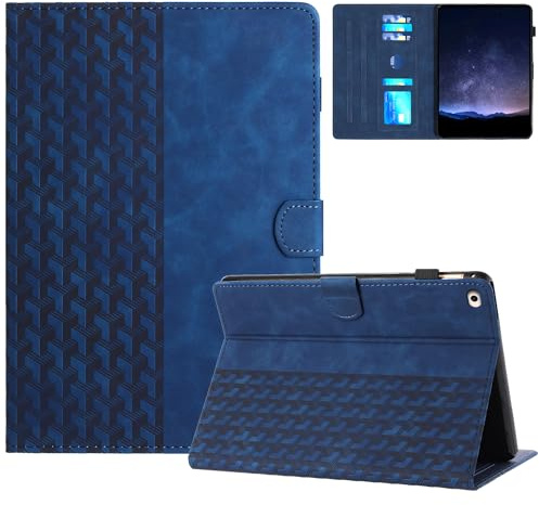 Coque Compatible avec iPad 9.7 Pouces 2018/2017(6./5.Generation)/iPad Air 2/Air 1 Étui Housse en Cuir PU Tablette avec Fonction Réveil/Sommeil Automatique et Support Protection Magnétique -Bleu