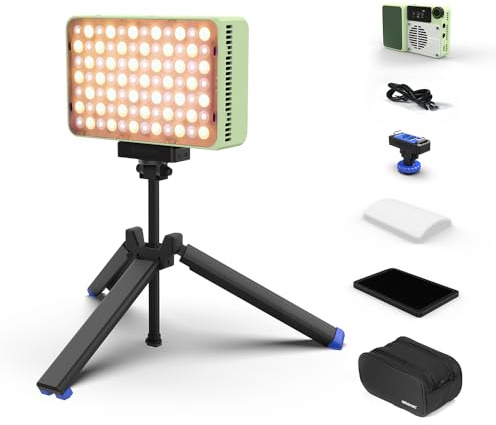 Amaran Ace 25x Bi-Color LED Light - Kits, 32W On-Camera Video Light, 2700K-6500K, 6320 Lux @ 0.5m, USB-C Fast Charging, Magnetic Mount, 9 Lighting Effects, Wireless amaran App Control - Green