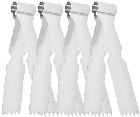 Pinze in acciaio inox, pinze da portata in metallo, pinzette da cucina in metallo, per creare torte e biscotti, pinze da pasticceria, strumento per decorare croste di maamul e torte