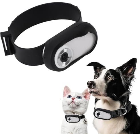 Culnflun Haustierhalsband-Kamera, unterstützt 128 G Speicherkarte, vollständig aufgeladen, kann für 2 ~ 3 Stunden arbeiten, 170 ° Weitwinkel, leichtes Design, geeignet für Hunde und Katzen im Freien