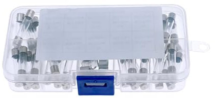 AIRUIXI sicherungen 54pcs 6x30 mm Schnellblasauto-Glasrohr mit Schnellblasen-Sicherungen der Kit-Set-Box 0,2A 0,25A 0,5A 1A 2A 2,5A 3A 4A 5AMP