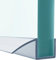Cinta de sellado para mampara de ducha, bañera, puerta de ducha, junta de repuesto para vidrio recto o curvado con un hueco (para 4-6 mm, 1 m)