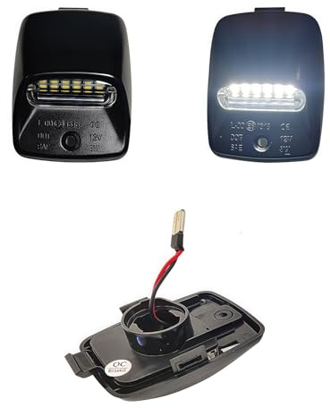 HAHLOMEI LED License Plate Light Replacement Compatible with Toyota Tacoma 2005 to 2015, Tundra 2000 to 2013, 6000K White, Rear Tag Lamps Assembly,2nd Gen Tacoma Accessories,Pack of 2
