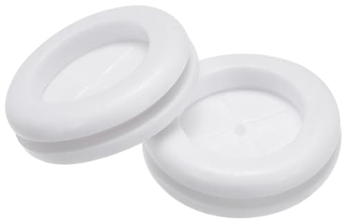 TOP-VIGOR 10Pcs 20mm Round Rubber Grommets Double-Sided White Synthetic Rubber Hole Plugs Electrical Wire Gaskets for Cable and Plug Protection