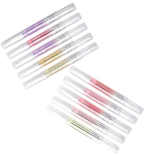 UKCOCO 10piezas Bolígrafos Aceite Cutículas Uñas Nutritivos Reparación Cutículas Secas Agrietadas Hidratante Portátil Fácil Uso Cuidado Manos Uñas Quebradizas
