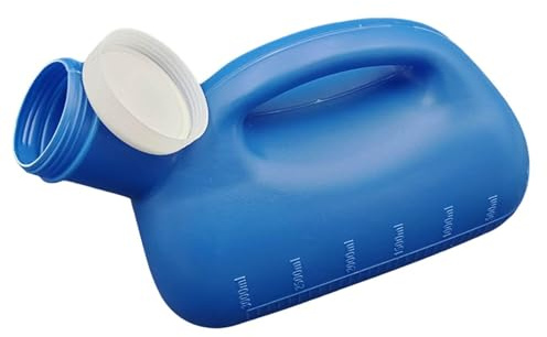Urinflasche für Männer,Pinkelflasche für Männer mit Deckel,Urinflasche für Unterwegs,Krankenhaus,Outdoor, Auto,Camping Flaschen 3000ml (Blau)