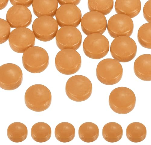 QUARKZMAN 300g 12mm Glas Mosaiksteine Runde Irisierende Glassteine Orange | Recycelte Mosaiksteine Großpackung, Für Vasen Blumentöpfe Aquarium Deko Gartenprojekt DIY Kunsthandwerk
