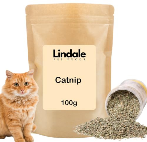 Lindale Extra Strong Catnip Herb 100g – Premium Natural Catnip for Cats – Long Lasting & Potent Pet Foods