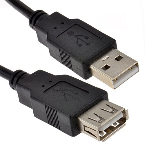 kenable USB 2.0 24AWG High Speed EXTENSION Cable A Plug to Socket BLACK 1m [1 metres]