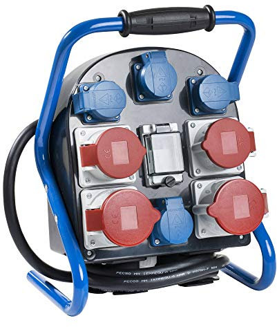 as - Schwabe 60904 Distributeur de courant portable CEE VTG9 FiL 25.25.4S, IP44, pour chantier