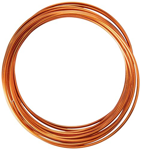 Vaessen Kreativ aluminiumtråd 2 mm 5 m orange koppar, 2 mm 5 m