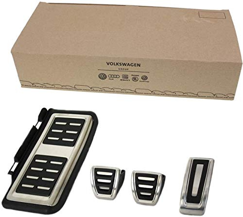 Original Pedalkappen VW Audi Seat Skoda Golf 7 5G GTI Pedale Audi A3 8V Ateca Fußstütze Octavia 5E Leon 5F Sportpedale Edelstahl Kappen | Original Pedalset Pedale Golf 7 Passat Tiguan Touran Sportsvan Audi A3 S3 RS3 (8V) Octavia Kodiaq Karoq Formentor Leon Ateca
