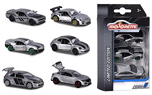 Majorette 212054019 Édition limitée 5 Lot de 3 véhicules Die-Cast Roue libre Série Zamak 2 coloris Multicolore