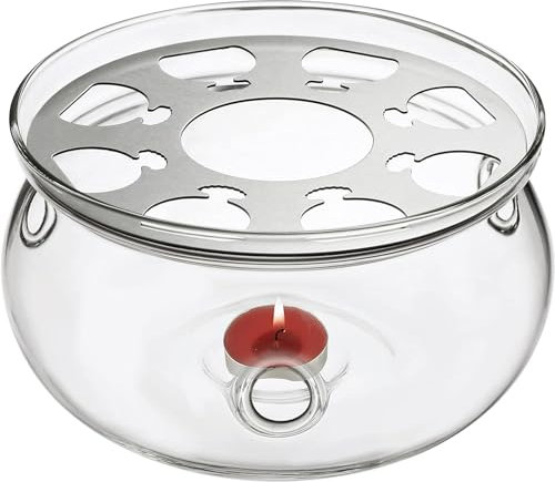 Tea People Glass Teapot Warmer Transparent