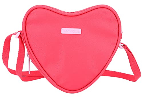 Depesche 12257 TOPModel One Love - Tasche in Herzform für Kinder, rotes Täschchen mit verstellbarem Tragegurt und Frontfach