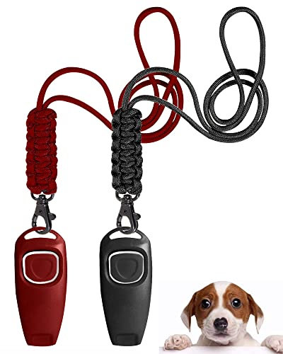 TODREMOU Hundepfeife Rütter Rückruf-Hundepfeifen Hochfrequenz Klicker Hundeklicker Set Clicker Hundetraining Clickertraining