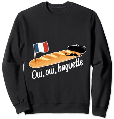 Oui Oui Baguette französisches Brot Frankreich Liebhaber Francophile Sweatshirt