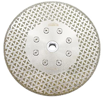 Disque à Tronçonner Diamant 180MM - LEKOMESH Lame de Scie Diamant Double Face pour Granit,Marbre,Porcelaine,Tuiles,Pierre artificielle,Filetage M14 pour Meuleuse D'angle