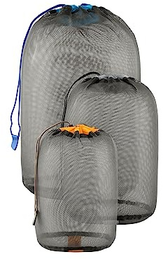Sea to Summit Ultralight Mesh Stuff Sack 3-Piece Set, 3 Liter, 5 Liter, and 8 Liter