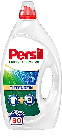 Persil Universal Kraft-Gel (80 Waschladungen), Flüssigwaschmittel mit Tiefenrein Technologie, Waschmittel für reine Wäsche und hygienische Frische für die Maschine, wirksam ab 20 °C