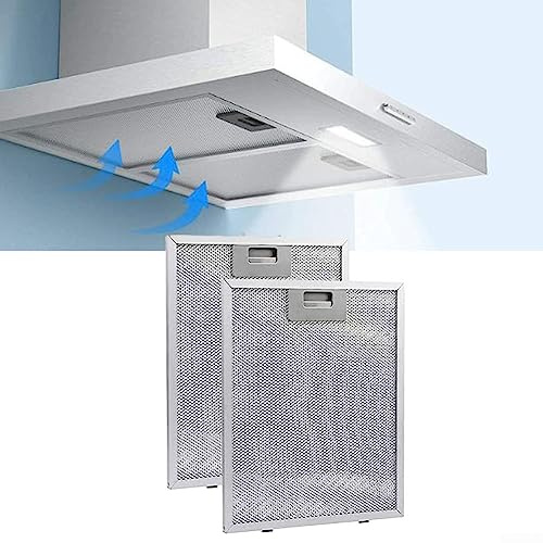 Cooker Hood Metal Grease Filter, Metal Mesh Filter Extractor Vent Filters for Home Kitchen Restaurant, 320 x 260 x 9mm