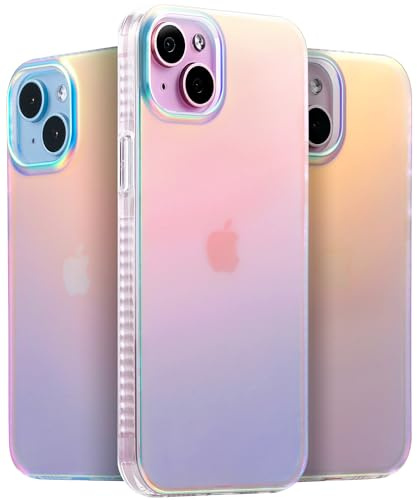 LONLI Hue - für iPhone 15 Hülle - Iridescent - [Farbwechsel-Effekt] [Schutz vor 10 ft Fallhöhe] Stoßfeste Abdeckung - Niedlich und Einzigartig für Frauen und Mädchen (2023)