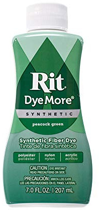 Rit DyeMore 7 Oz. (200 ml) Synthetische Flüssigfaserfarbe für Kleidung, Dekoration und Handwerk – Pfauengrün (1 Pack)