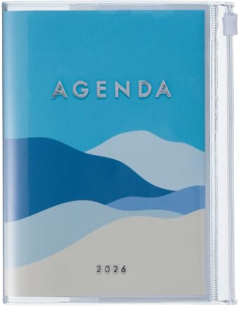 MARK'S 2025/26 Taschenkalender, A6 Mountain, Blue: Von September 2025 bis Dezember 2026