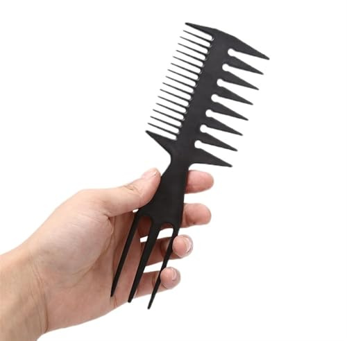 Haarkamm, 5 Stück, große Zähne, doppelseitige Zahnkämme, Friseure, Haarfärbepinsel, Haarstyling-Werkzeug