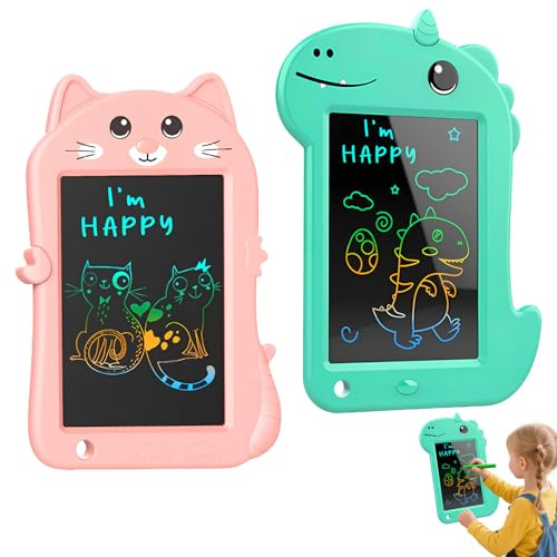 2 Pcs LCD Drawing Tablet for Kids，6.8 Writing Tablets Doodle Pad Drawing Board for Holiday Birthday Gifts