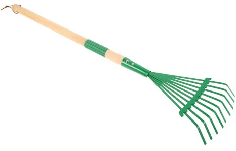 FIXOSHEE Râteau Garçon Fille Amovible avec Manche Bois Outil de Jardinage pour Garçon Fille pour Nettoyage Jeux Extérieurs