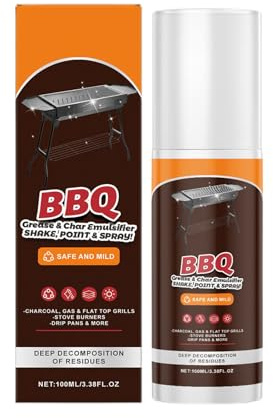 Limpiador de parrilla de barbacoa, 100 ml, eficaz y potente, desengrasante de limpieza de estufa, para platos de hierro, bandeja de horno, encimera y ollas al aire libre