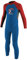 2018 O'Neill Toddler Reactor 2mm Back Zip Wetsuit Blue/NEON RED 4868 Age/Size - 6 Years