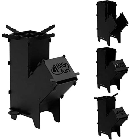 Forno da campeggio Stufa a razzo Camino Stufa a razzo per Dutch Oven Giardino Terrazza Forno a fuoco Multifunzionale Barbecue Grigliare Cucina da campeggio all'aperto