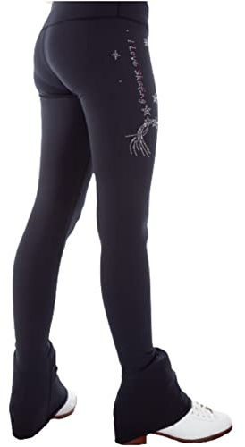 PARADICE WORLD BY SKATER FOR SKATERS EISLAUFEN Hosen MIT STRASSTEINEN (Love_PK_12)