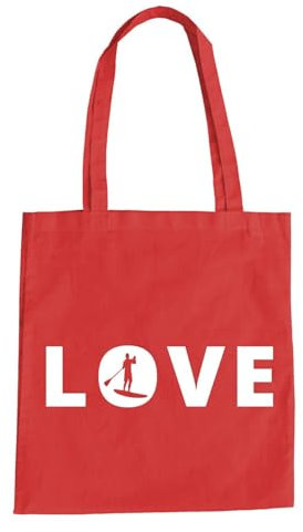 Love Paddeln Baumwolltasche - Kanu Stand Up Board Wassersport Canoe Wasser Rot