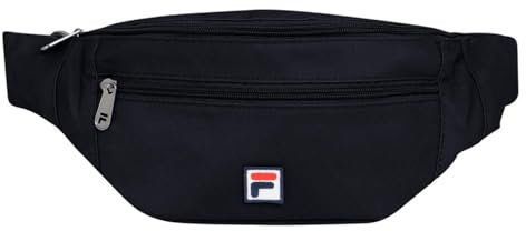 FILA Unisex BOSHAN Double Layer Zipper waistbag Bauchtasche, Black