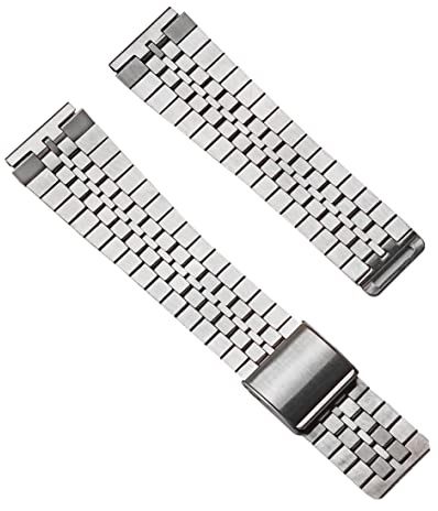 Dcasmo group Cinturino per Orologio da Uomo in Acciaio Inossidabile da 18 mm Compatibile con Omega Tag Heuer - Bracciale Metallico Vintage Originale - Strap New Old Stock 1960 1970
