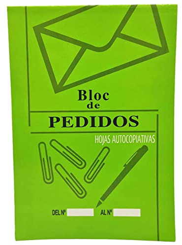Tradineur - Talonario de pedidos con hojas autocopiativas, bloc, libreta para propuestas de pedido, presupuestos, negocios, tiendas, 20,7 x 14,5 cm