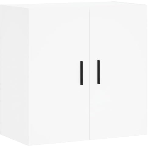 vidaXL Armoire Murale, Placard Suspendu avec Rangement, Meuble Flottant de Salon Salle de Séjour Intérieur, Moderne, Blanc Bois d'Ingénierie