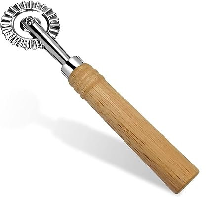 Gezähnter Teigrad mit einzelner Klinge, Gebäck-Rad, Spülmaschinenfest, zum Trennen von Verschiedenen Teigarten, Küchenprofi Ravioli Rad