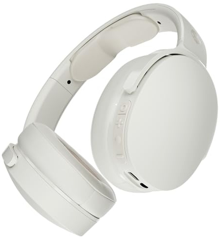 Skullcandy Hesh Evo Wireless Over-Ear Bluetooth Headphones, Noise Isolating, Up to 36 Hours Battery, Foldable Lightweight Design, Microphone for iPhone Android - Bone