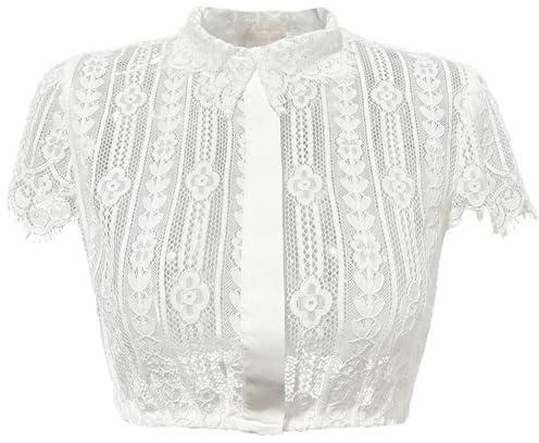 Kelliar Dirndlbluse Damen Trachtenbluse Creme Dirndl Bluse für Oktoberfest | Bayrische Tracht Bluse für Dirndl Dirndlbluse Creme Weich und Bequem Feuchtigkeitsableitend