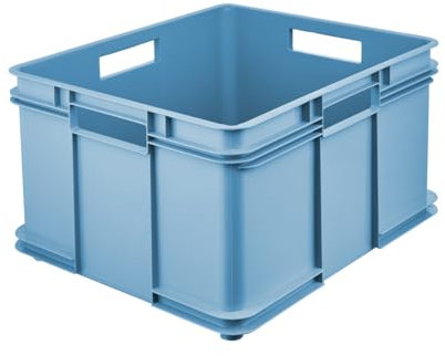 keeeper Transport Box With Carrying Handles, Euro-Box XXL, 52 X 43 X 28 Cm, Bruno Eco Line, Blue (Eco Sky Blue)