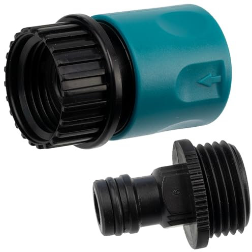 Aerzetix - C77197 - Set Kit di connettore Adattatore rapido per avvitare 3/4'' Filettatura Femmina + Raccordo rapido Naso Rubinetto Filettatura Maschio 3/4 per Tubo da Giardino - in plastica