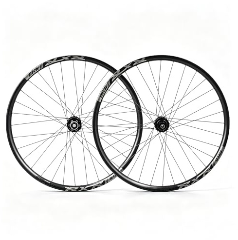 Cycling Wheelset Boost/Thru Axle 27.5 29 inch Quick Release Disc Brake Mountain Bike Wheels, Aluminum Alloy Rim Black Bike Wheel 32 Holes for XD/MS/HG Freehub (29Thru Axle, MTB)