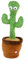 Idena 40366-Cactus chiacchierone con Luce, Circa, Peluche Che ripete Tutto con Voce Buffa e Si muove, a Batteria, Colore Green-Brown, 33 cm, 40366