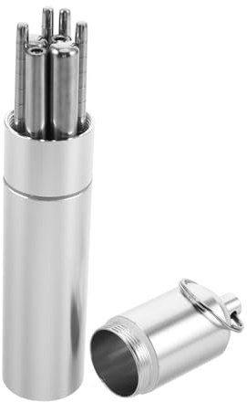 Amosfun Set 2 Paia Bacchette Portatili in Acciaio Inox Con Custodia in Metallo, Utensili Da Cucina Coreani Leggeri Pieghevoli, Per Viaggio, Campeggio e Picnic All’aperto
